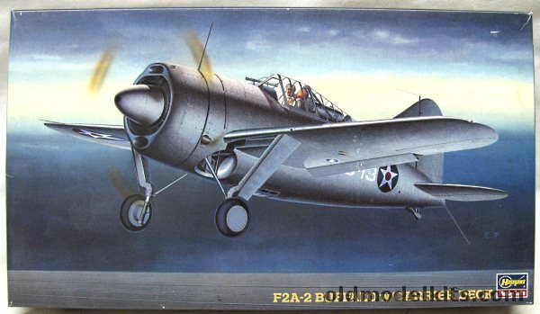 Hasegawa 1/72 F2A-2 Buffalo with Carrier Deck - VS-201 US Navy or VMF-2 US Marine Corps - (F2A2), AP141 plastic model kit